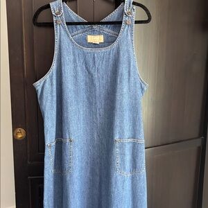 Liz Claiborne Vintage Blue Denim Maxi Jumper Dress